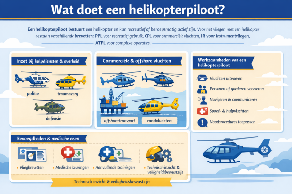 Alles over het beroep helikopterpiloot Wat doet een helikopterpiloot